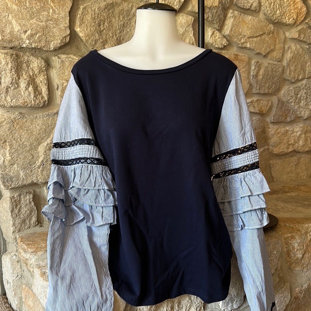 Crown  Ivy Navy Blue Top